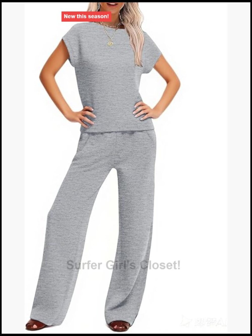 Short Sleeve Wide Leg Lounge Sets Women Summer Casual Travel Outfits Tracksuit